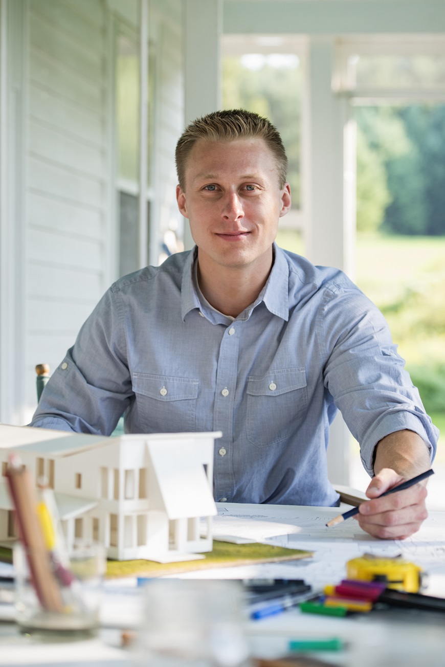 Residential Property Owner holding a tablet